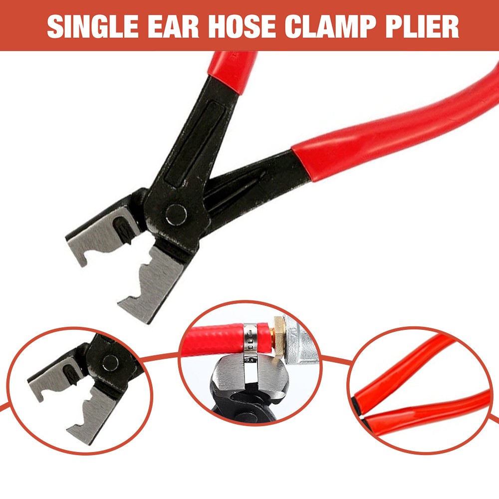 304 Stainless Steel Single Ear Hose Clamps 160 PCS Kit with Pincers Universal