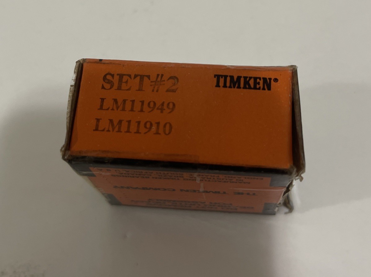 Timken LM11949 and LM11910 Front Wheel Bearing Set – New in Open Box