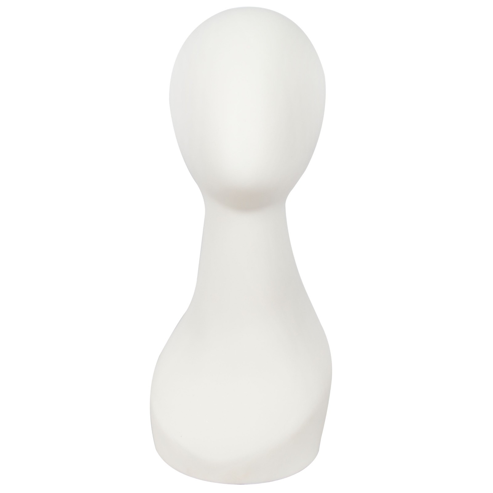 18″ White Abstract minimalist Mannequin Head shoulder Wig Display Bust Stand