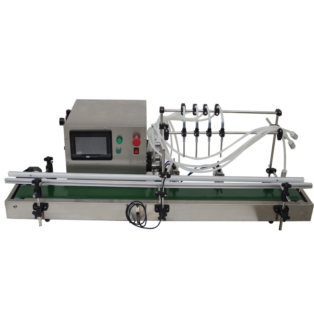110V Automatic 4Head Magnetic Pump Filling Machine Liquid Bottle Filler 5-1000ml