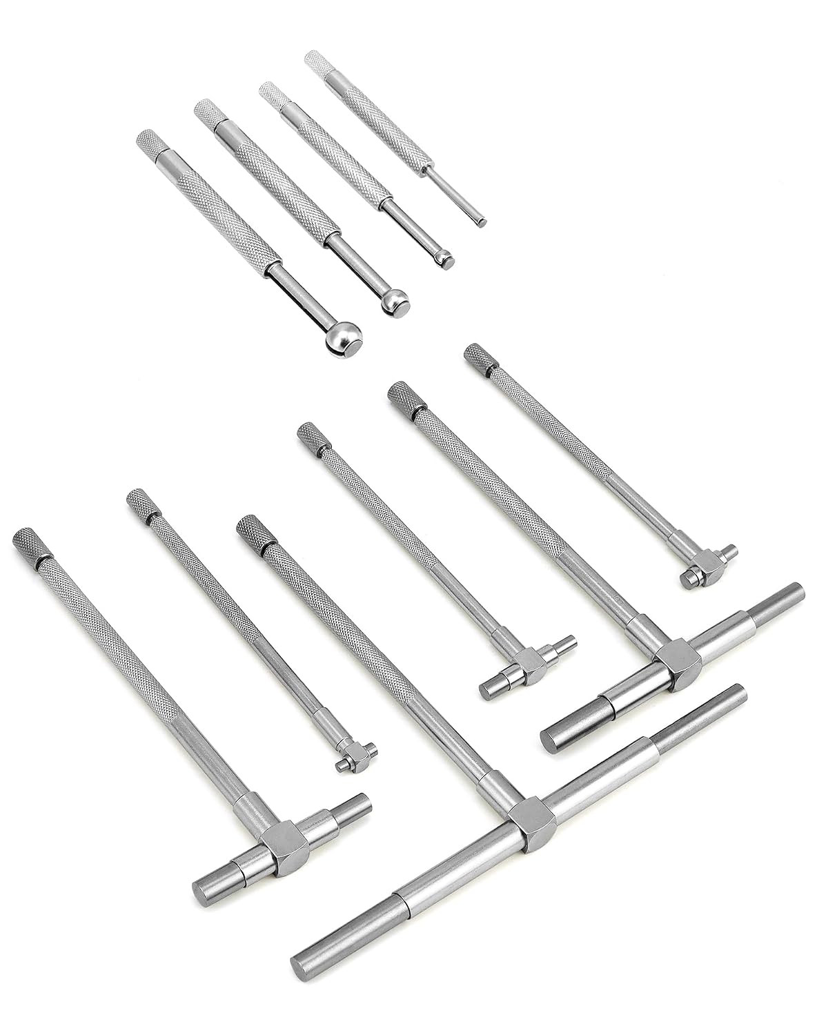 Stainless Steel Telescoping Bore Gauge Set – 1/8″ to 1/2″ Range and T Bore Hole