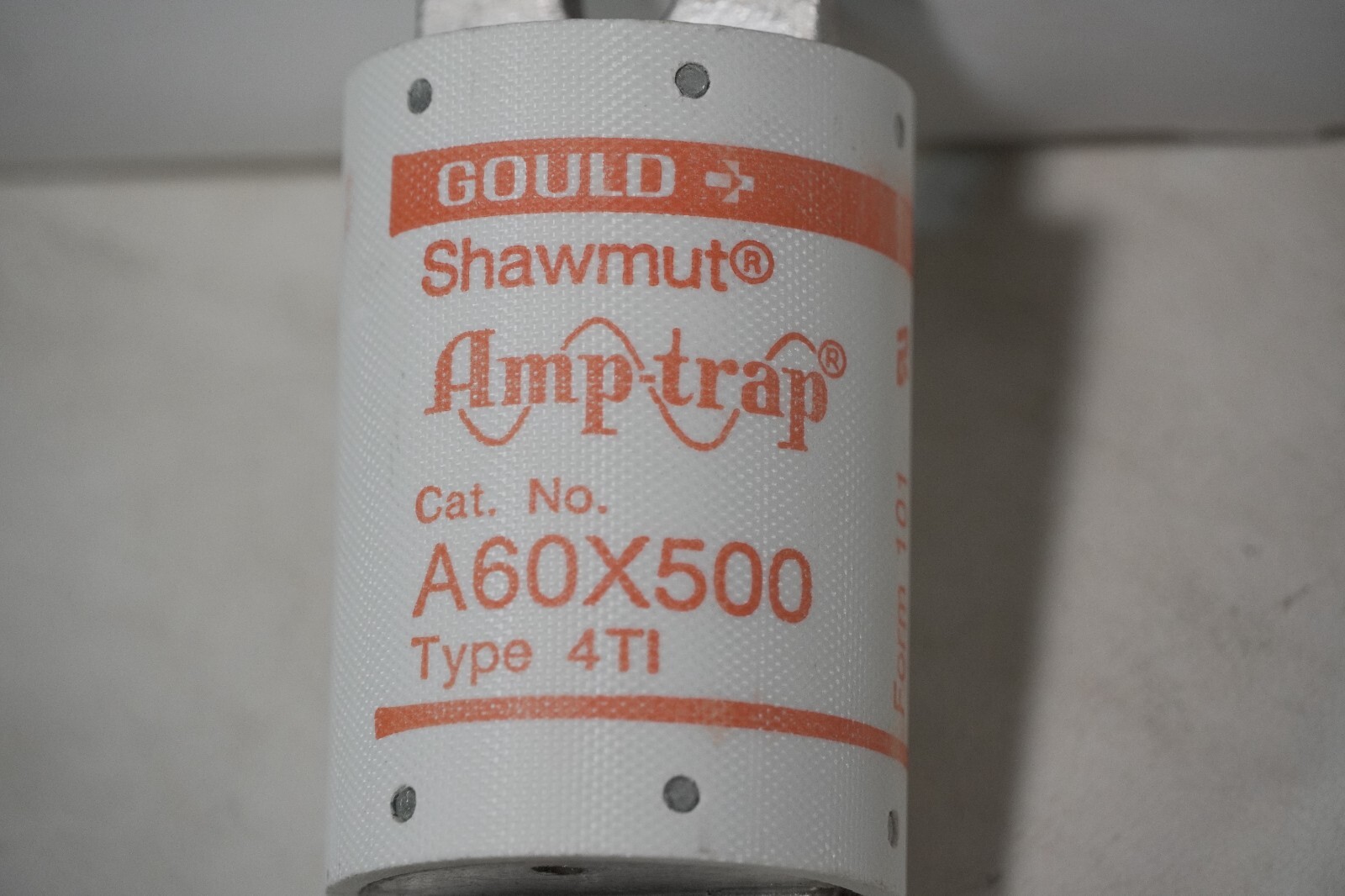 Gould Shawmut A60X500, type 4TI fuse, 600VAC, 500A, Amp-trap, form 101