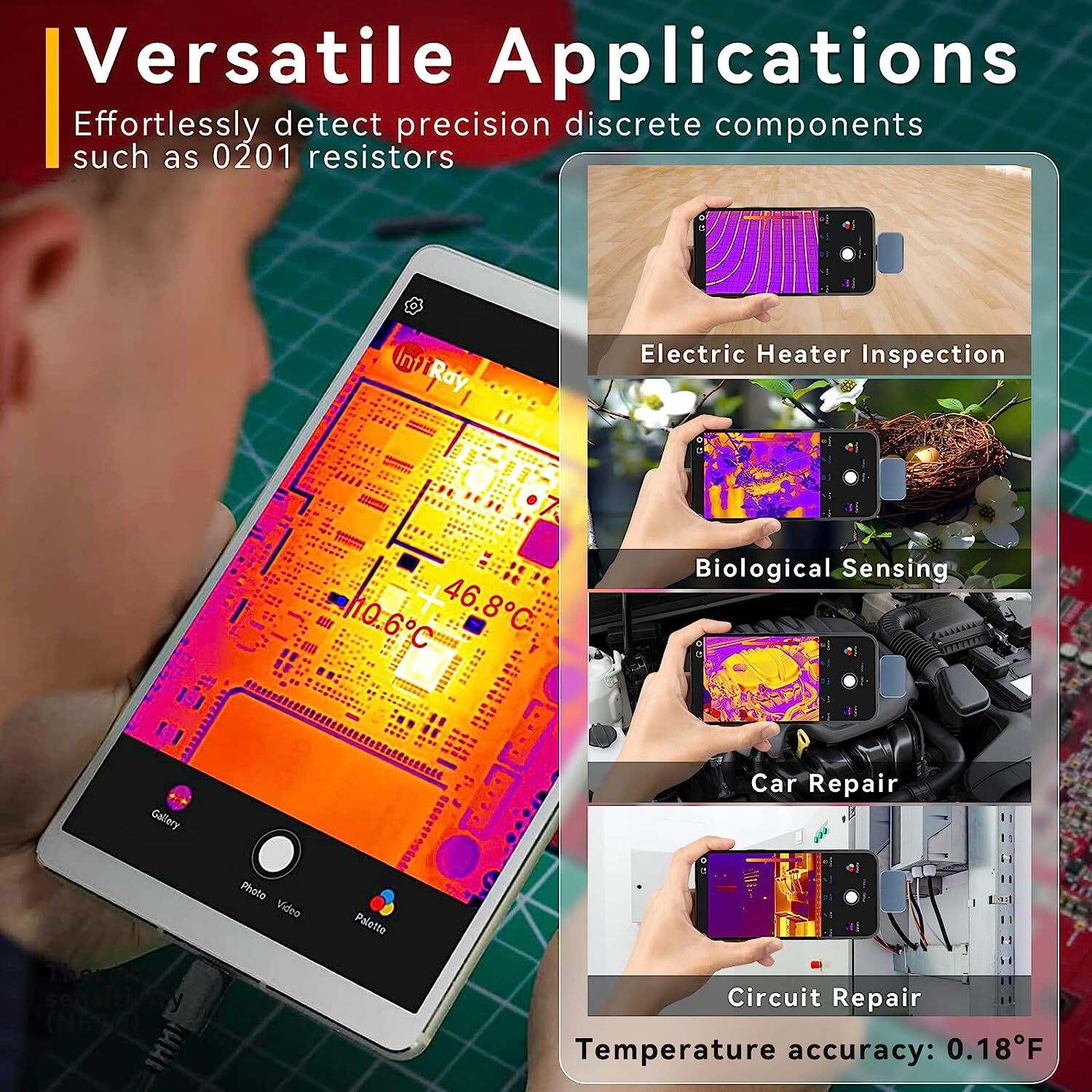 (For Android) InfiRay P2 Pro 256×192 IR Thermal Imaging Camera