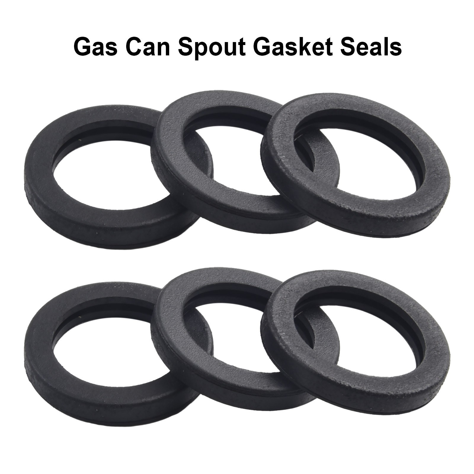 Premium 6pcs Rubber Gasket for Gas Can Spout Replacement on Multiple Brands
