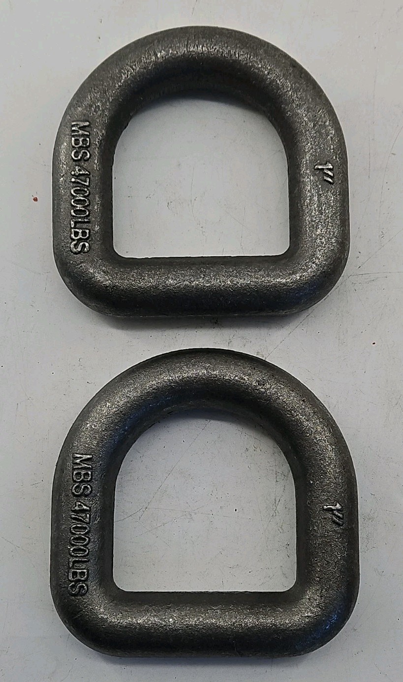 1″ Weldable D-Ring – MBS 47000 lbs – WLL 15666 – Lot of 2