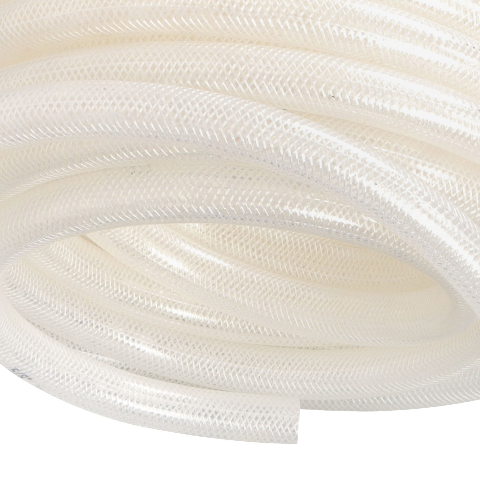 5/8″ ID x 7/8″ OD 50ft High Pressure Clear Braided PVC Hose, Heavy Duty Flexible