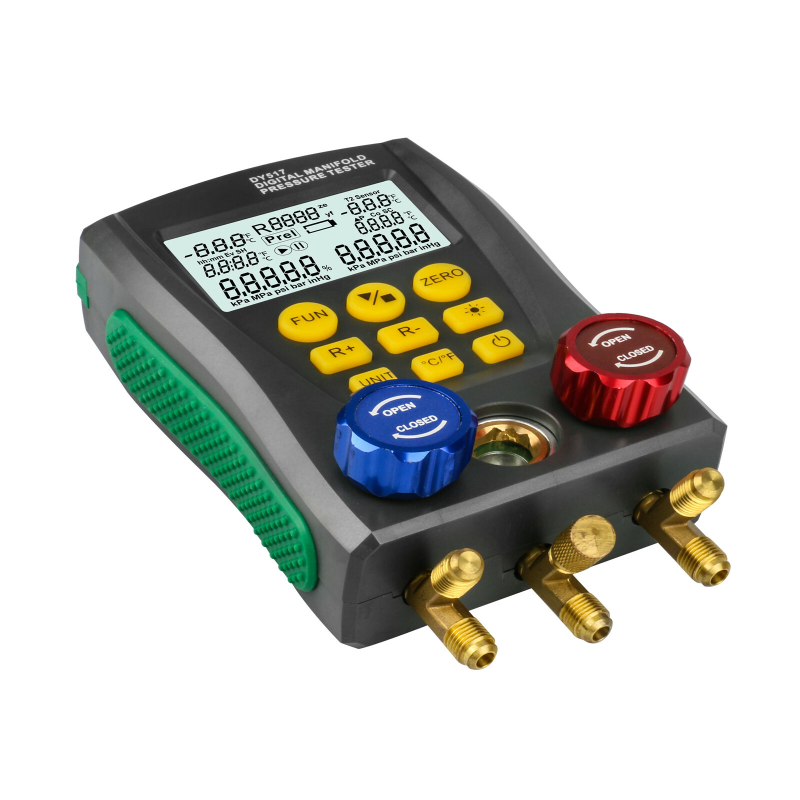 Digital Refrigeration HVAC Vacuum Pressure Temperature Tester Manifold Gauge Kit