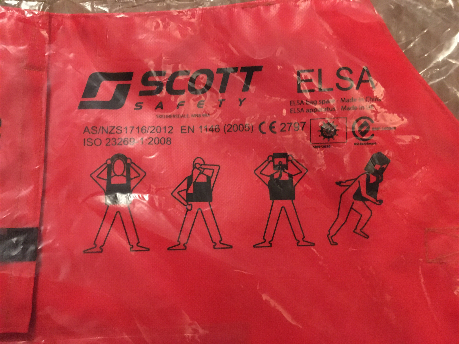 3M Scott Safety SPARE 10Min Cylinder Bag ELSA 2000 Evacuation Escape Rescue SCBA