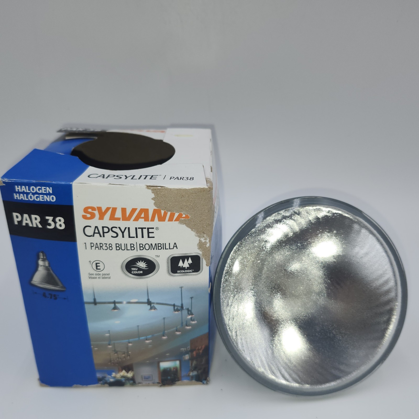 NEW Sylvania Halogen Par 38 Light Bulb 120 Volts, 90 Watts Capsylite 4.75