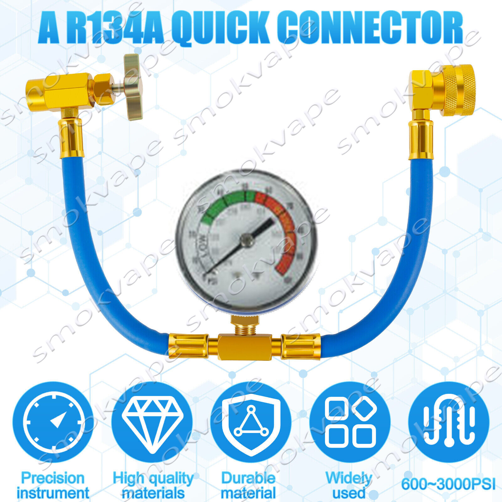 Refrigerant Recharge Kit A/C R134-a Self-Sealing Adapter for AC Sealing cans