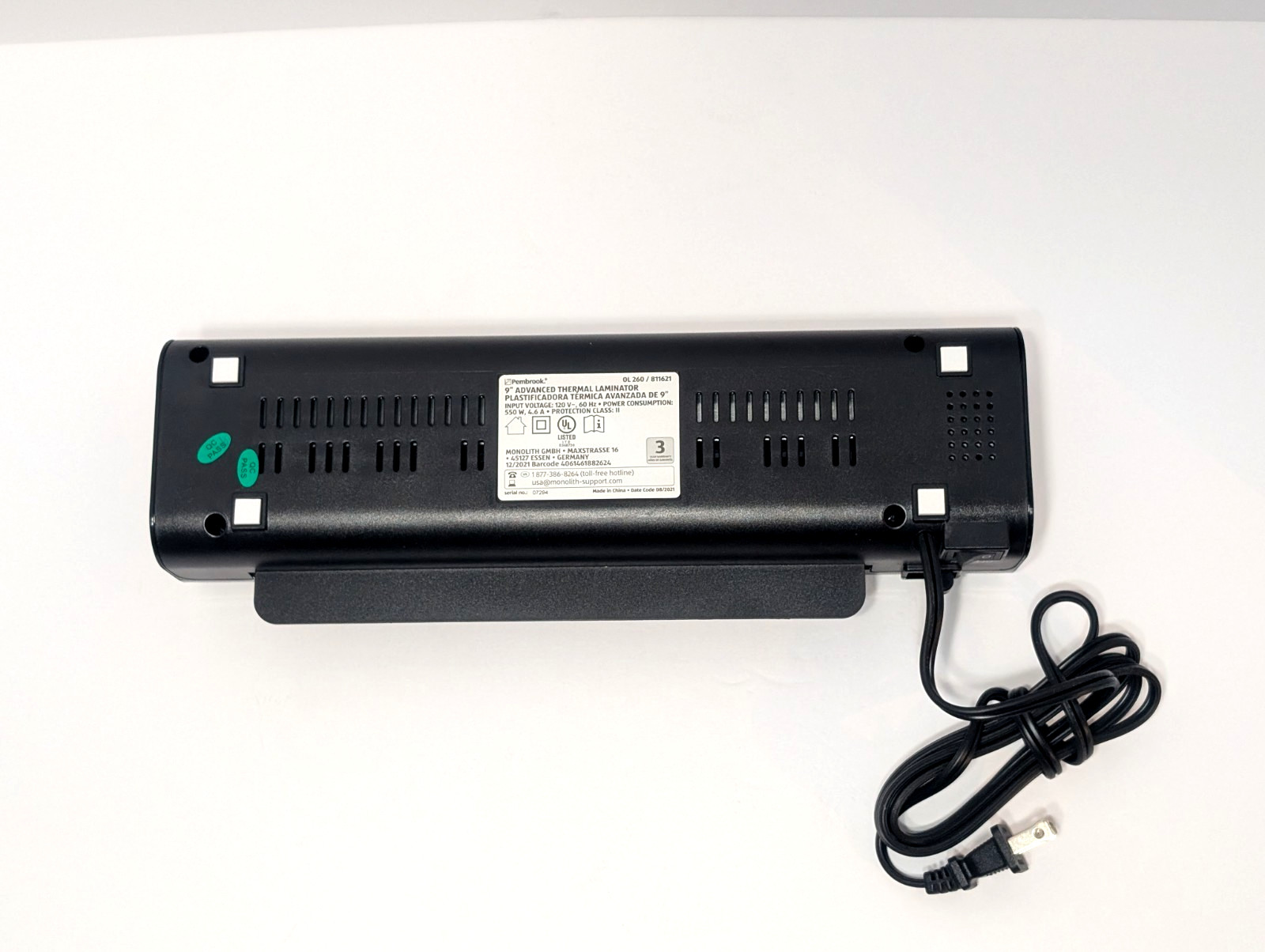 Pembrook 9″ Advanced Thermal Laminator In Box Unused Laminator W/Starter Pack