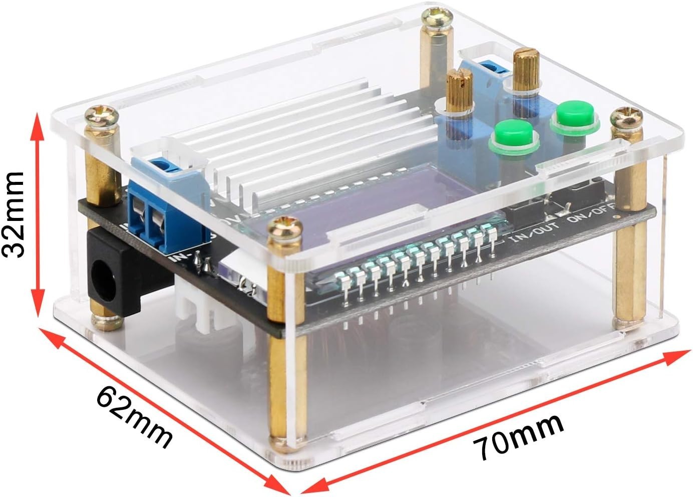 Boost Buck Converter, DC 5.5-30V to 0.5-30V 5V 12V 24V Output Adjustable Powe…