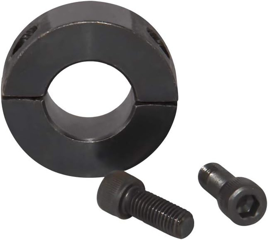5/8″ Bore Double Split Clamp-On Shaft Collars of Carbon Steel with Black Oxide C