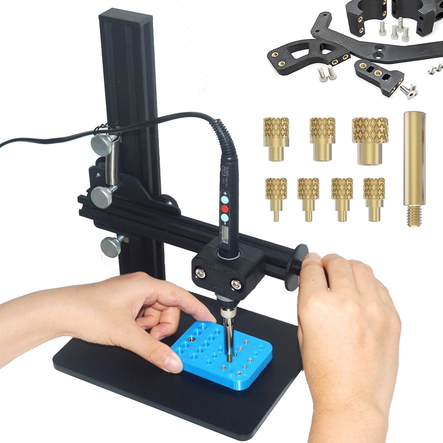 Heat Set Insert Tool Kit for Plastic Aluminum Brass Threaded Inserts 3D Printing
