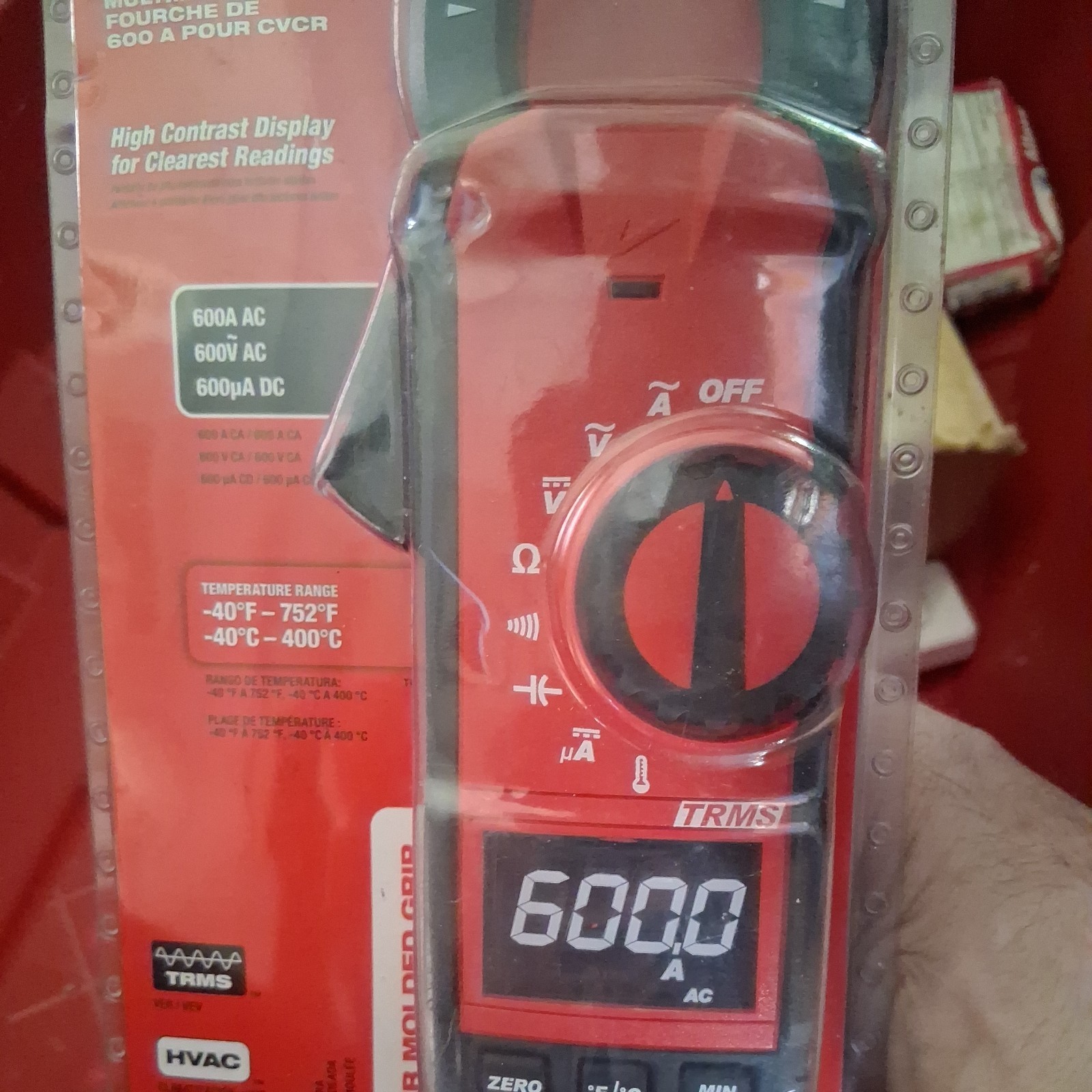 Milwaukee 2236-20 Clamp Meter for HVAC/R – Red