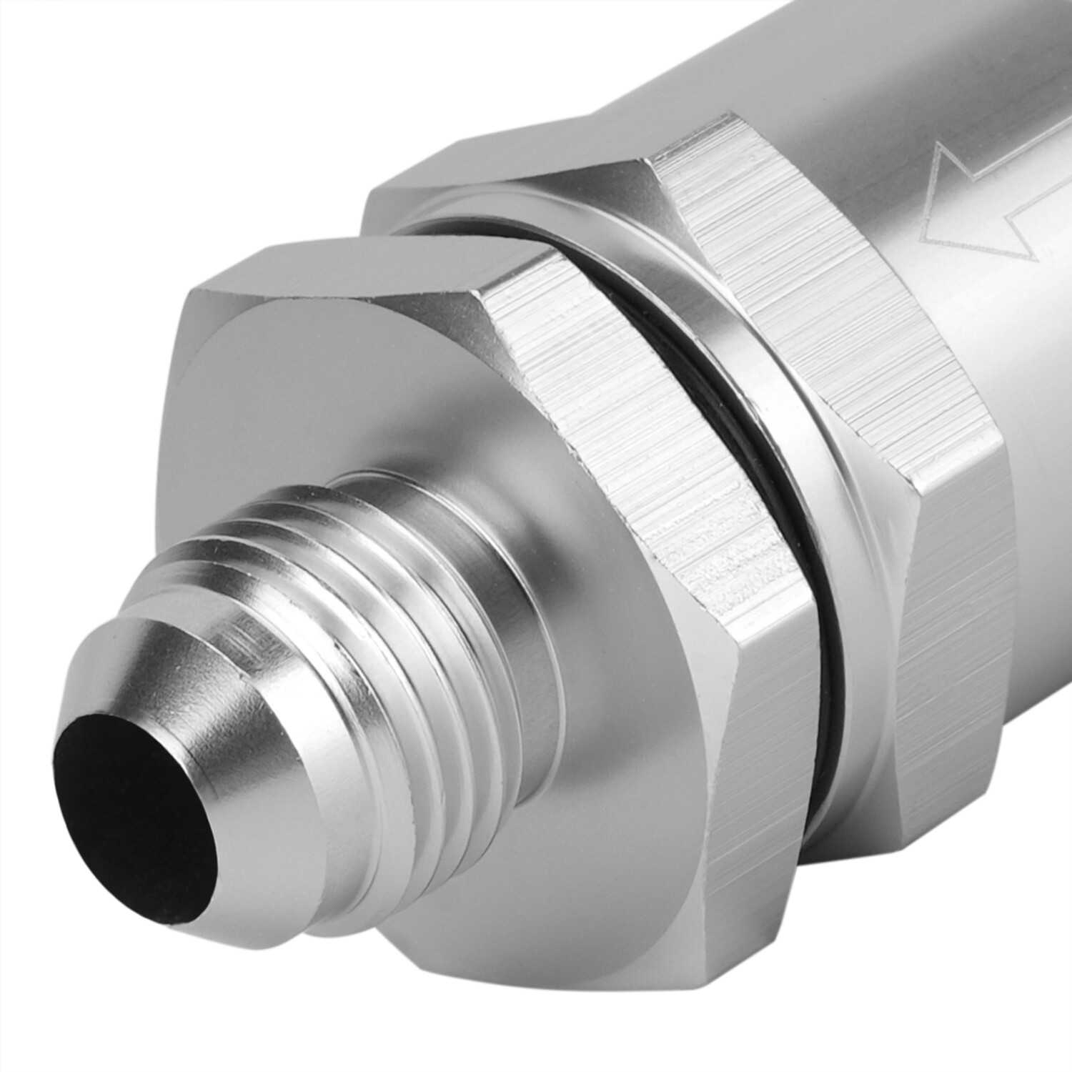 Aluminium -6 AN to AN6 Flare Inline Check Valve -Sliver