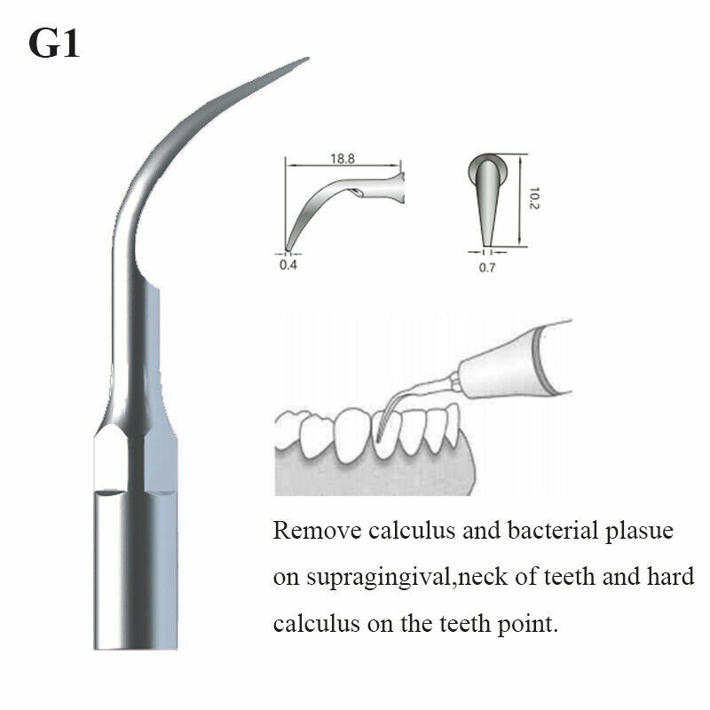 1-20*Dental Ultrasonic Piezo Scaler Scaling Tips G1 Fit EMS/Woodpecker Handpiece