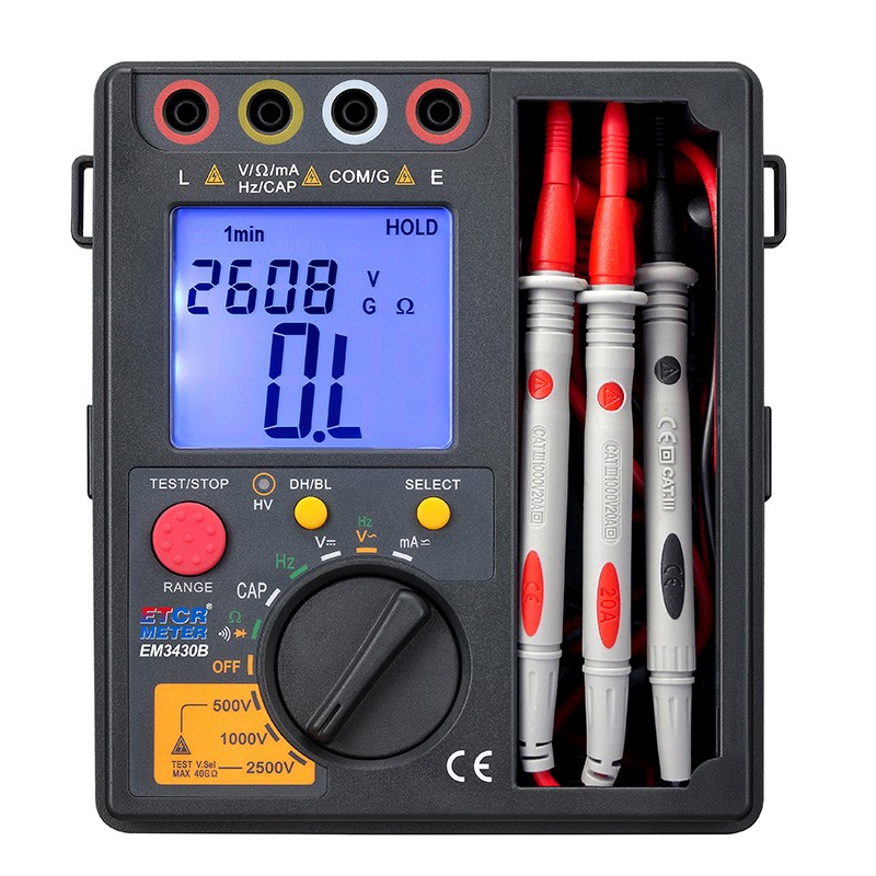 EM3430B High Voltage Insulation Resistance Multimeter 0.5MΩ~40GΩ New