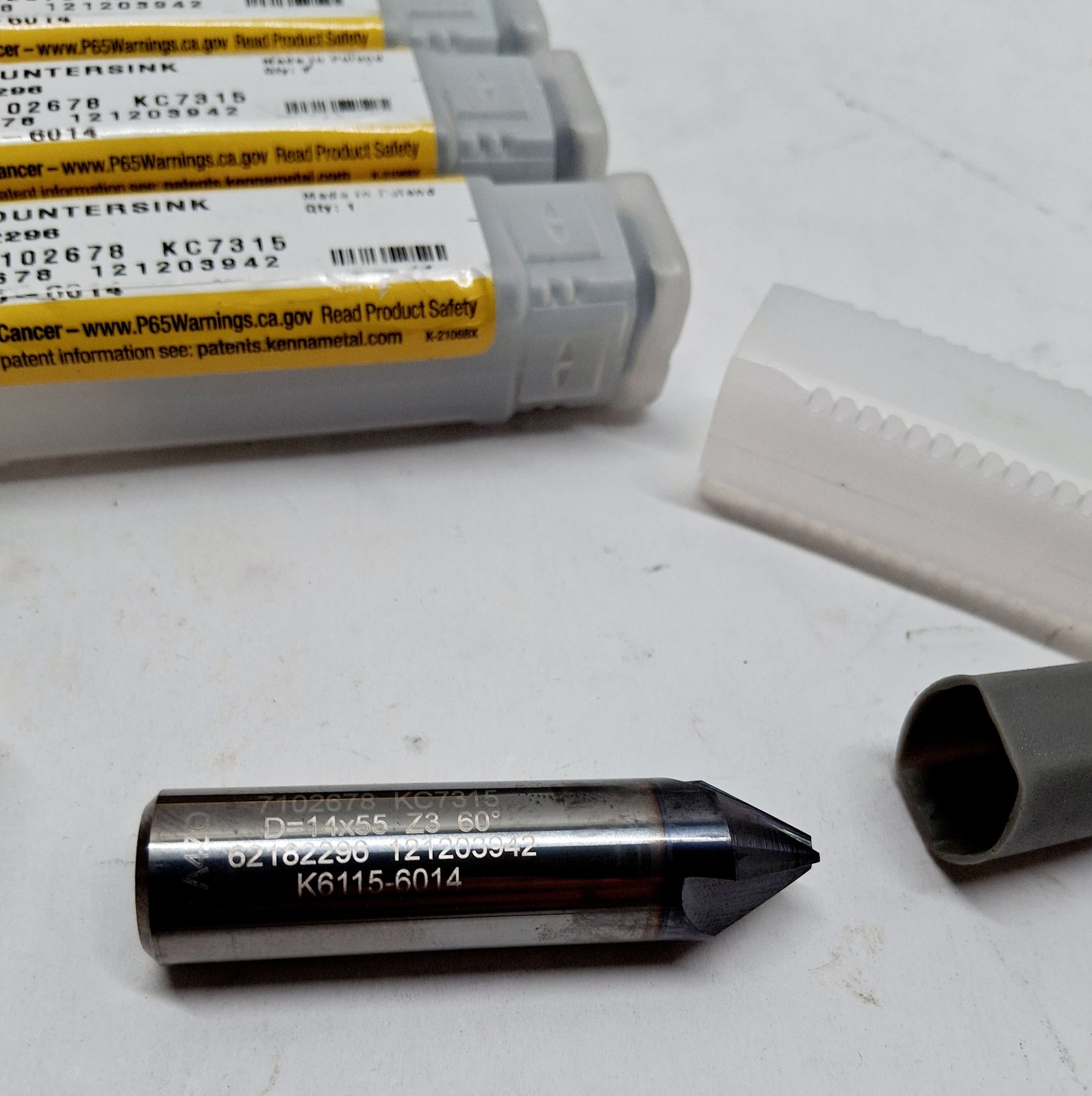 Kennametal SC Countersink HCS7102678 KC7315 R6115-6014 Solid Carbide QTY: 6
