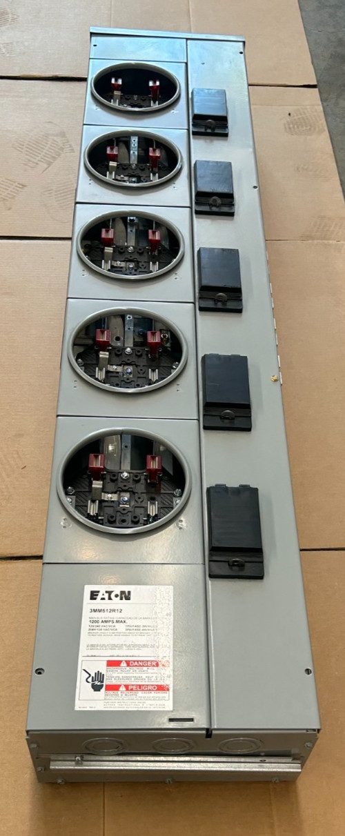 Eaton 3MM 125 Amp 5-Socket Ringless Meter Stack Module 3MM512R12 *NEW IN BOX*