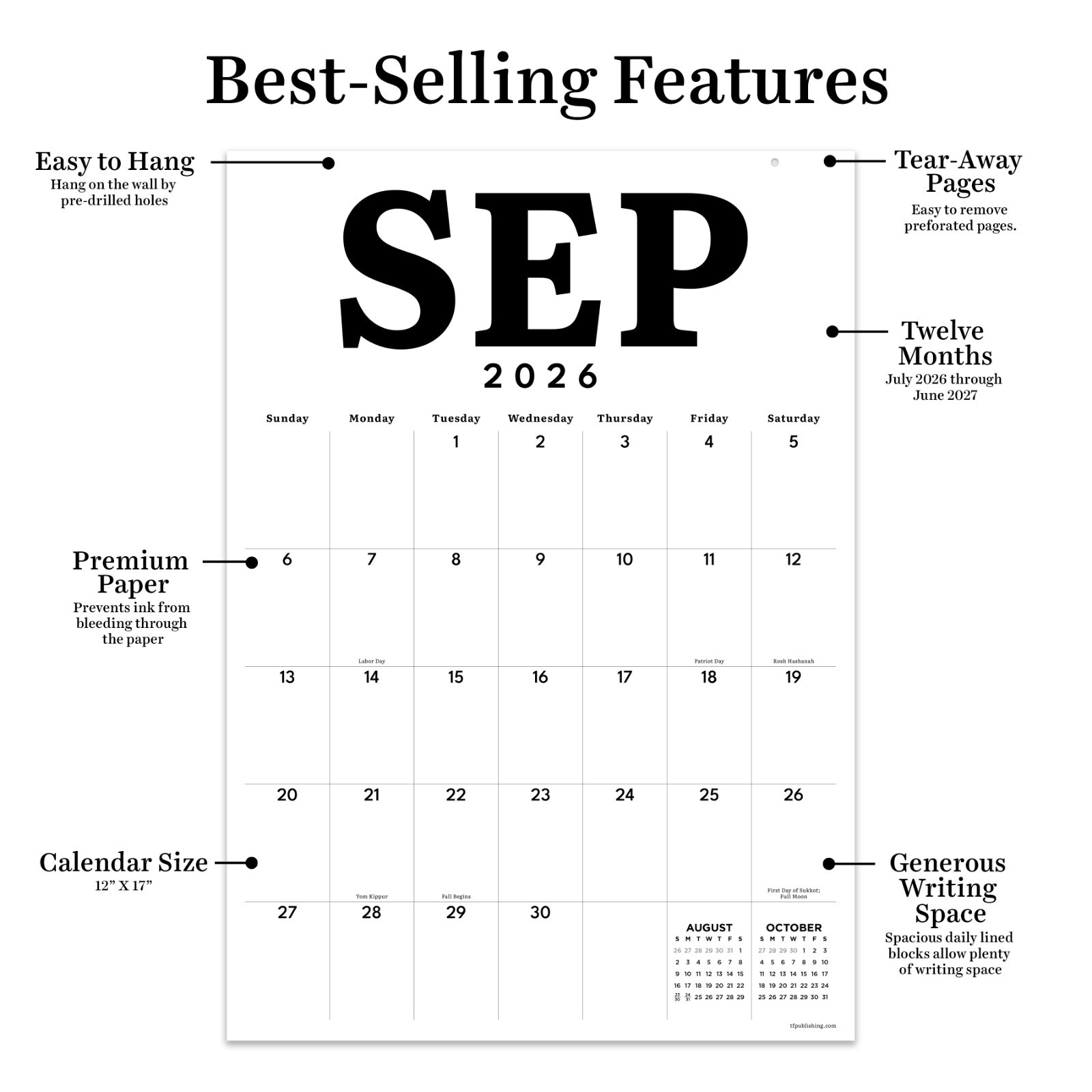 July 2026 – June 2027 Medium Art Poster Wall Calendar