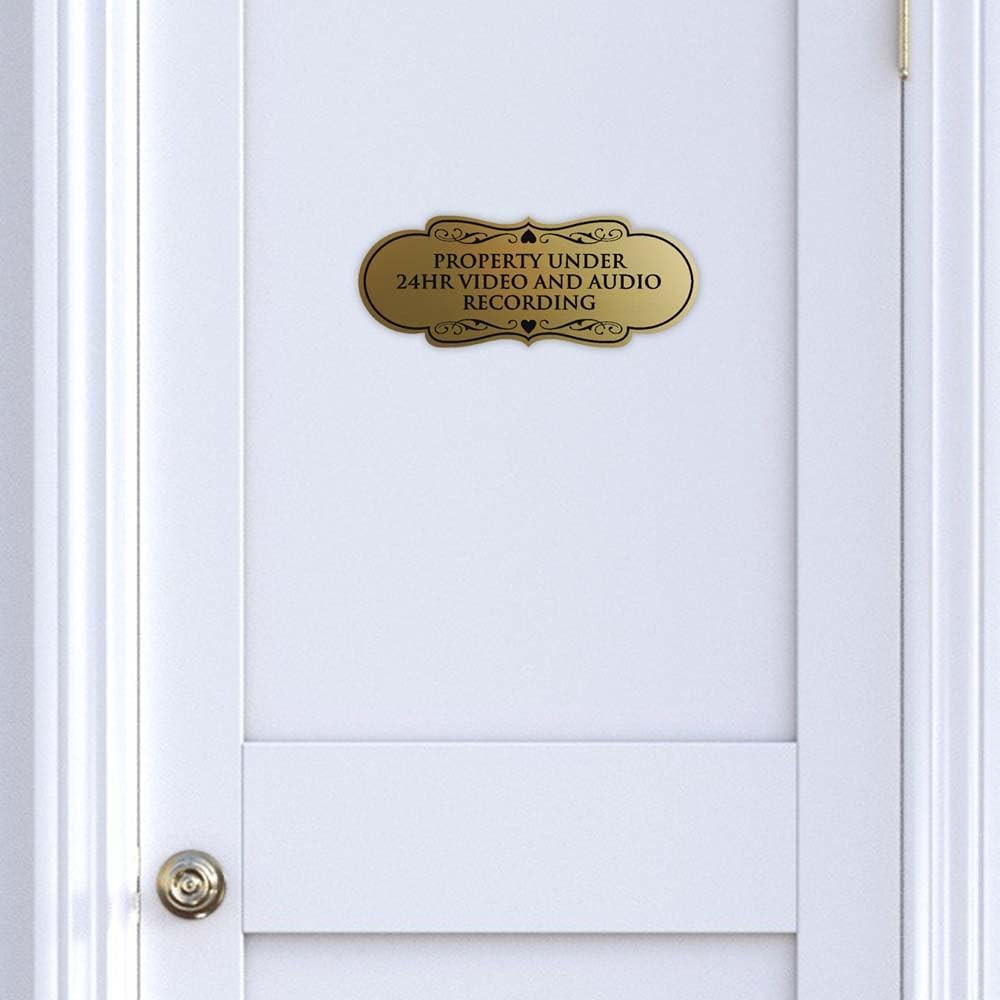 Designer Property Under 24hr Audio and Video Recording Sign – Easy Installation