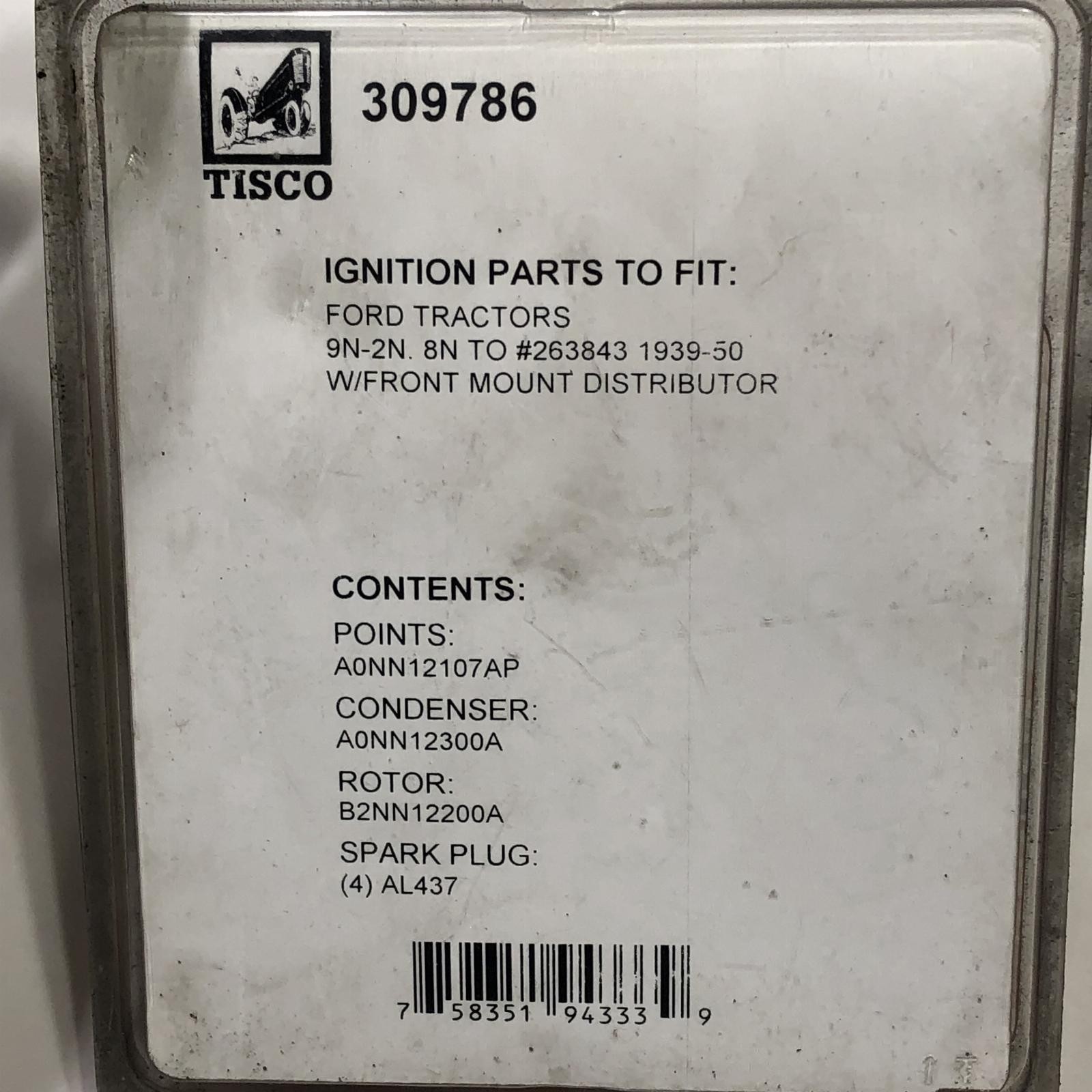 Tisco 309786 Tractor Tuneup Kit For Ford 9N-2N & 8N To #263843