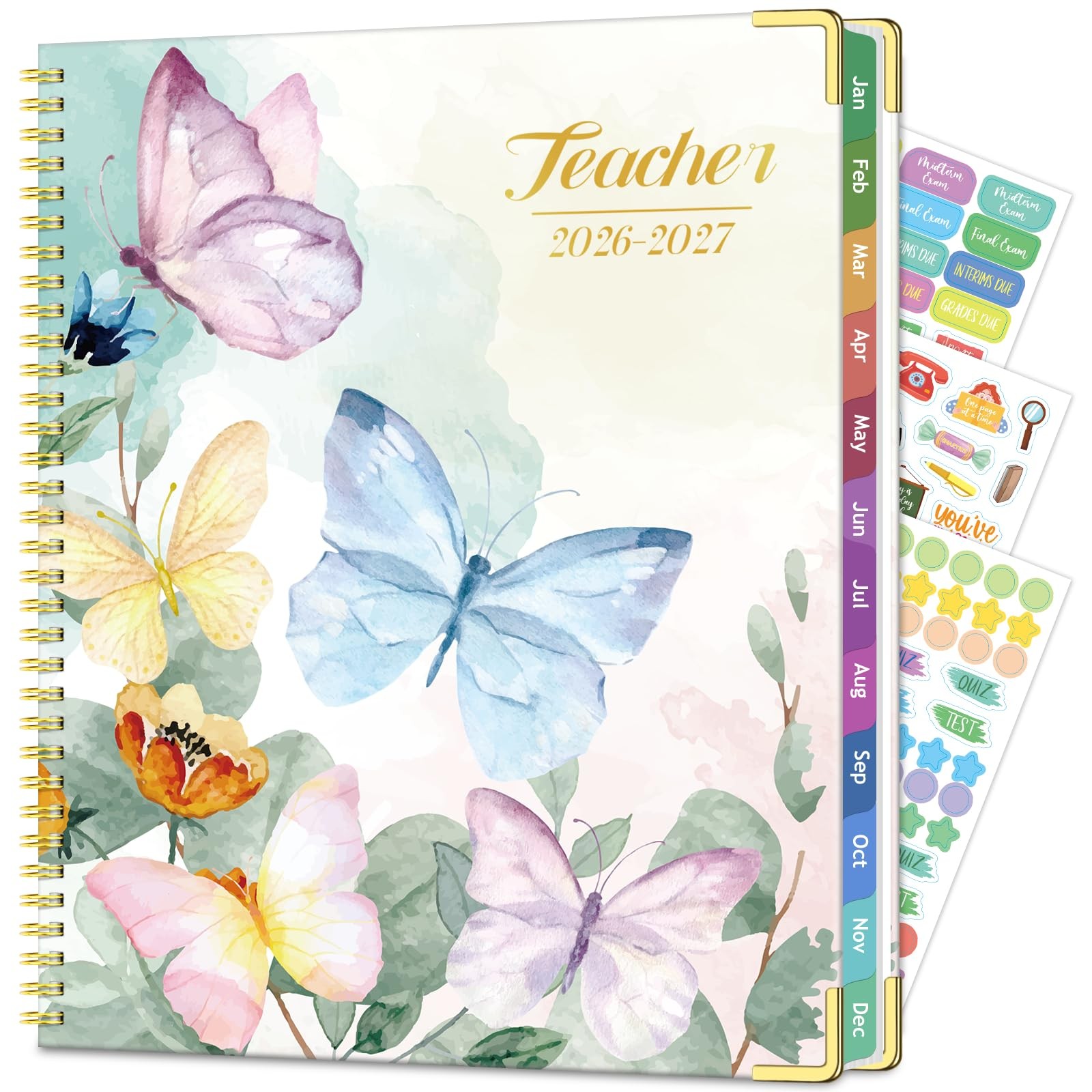 Teacher Planner 2026-2027, July 2026 to June 2027 Academic Year, 8.5″ x 11″ L…