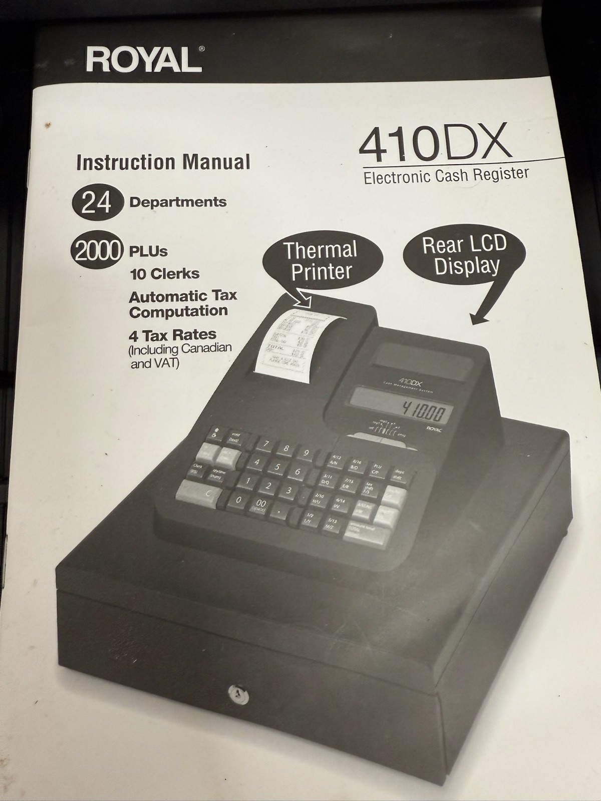 Royal 410DX Electronic Cash Register With KEY