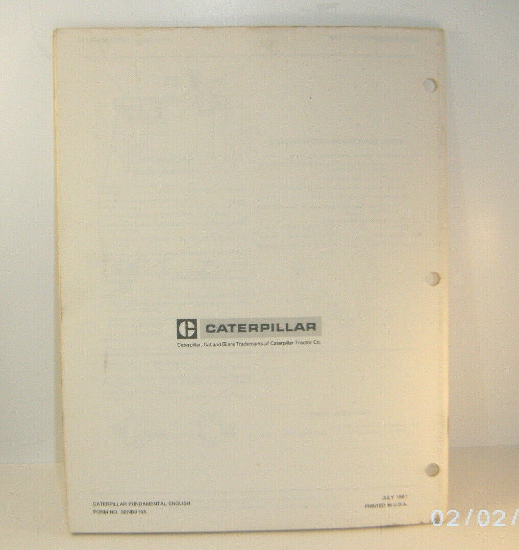 Cat V110 V130 V150 Power Train Test & Adjust Specs Manual (SENB8195) {P8463}