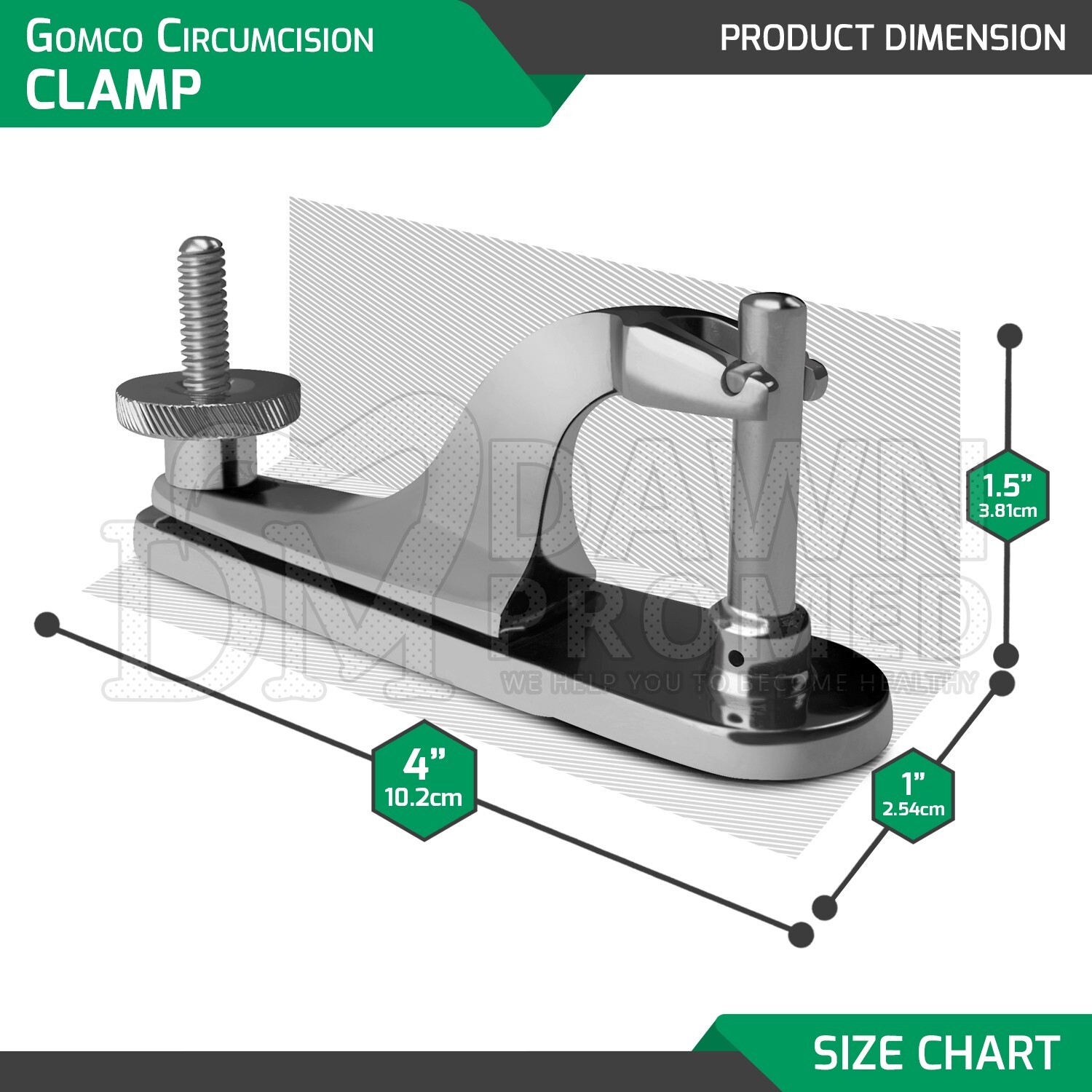 Gomco Circumcision Clamp 2.6 cm Children Boys Urology Instrument German Grade
