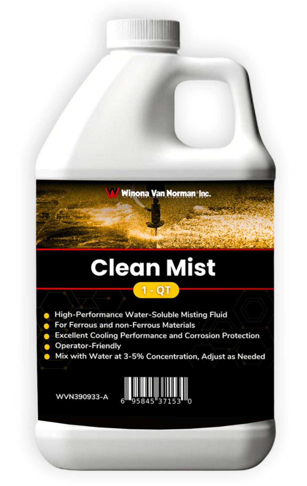 Clean Mist – Concentrated Misting Coolant for Cutting and Machining – 1 Quart