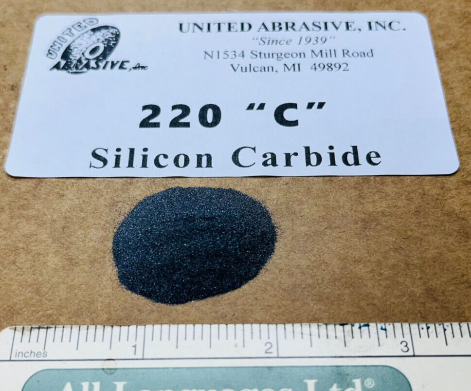 Silicon Carbide: 4 lbs – 220 Grit Fine – Polishing/Tumbling Abrasive Media