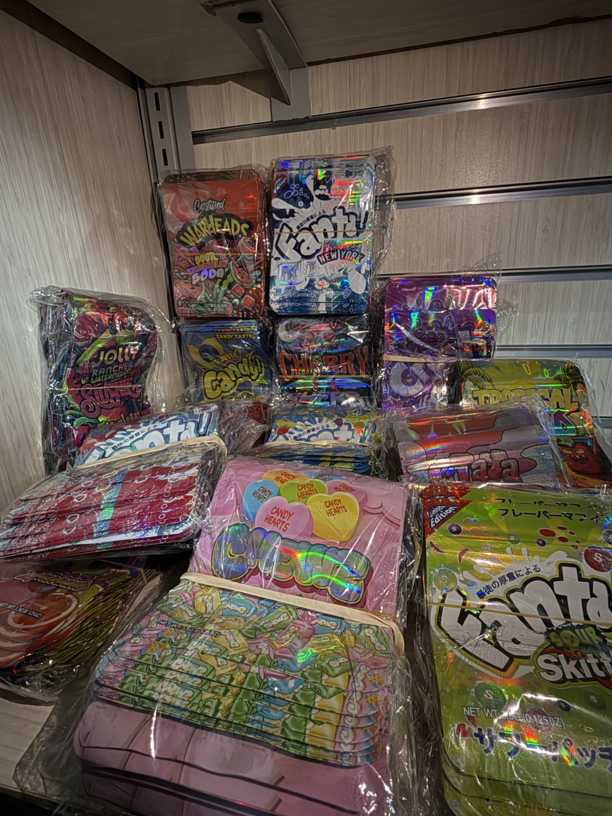 3.5g Mylar Bags ZA with Design Packs Smell Proof Packaging 50pk