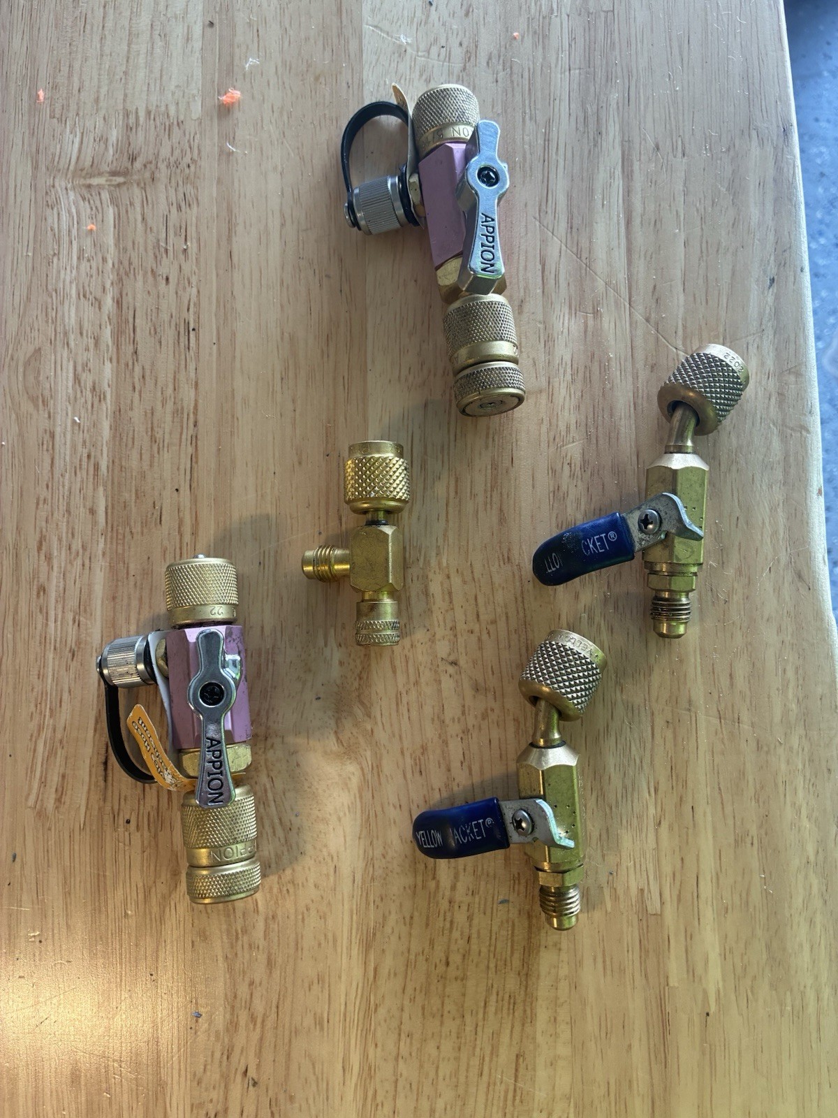 Appion Yellow Jacket Brass Ball Valves Manual Operation Air Brass Housing