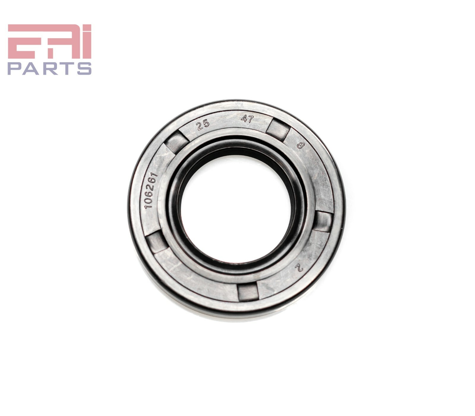 EAI Metric Oil Shaft Seal 25X47X8mm Dust Grease Seal TC Double Lip w/ Spring