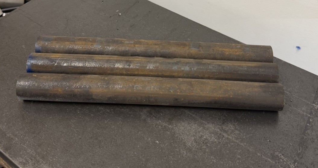 1-1/4″ Diameter Hot Roll Steel Round Bar Stock 1-1/4″ x 12″ Long (3 PC LOT)
