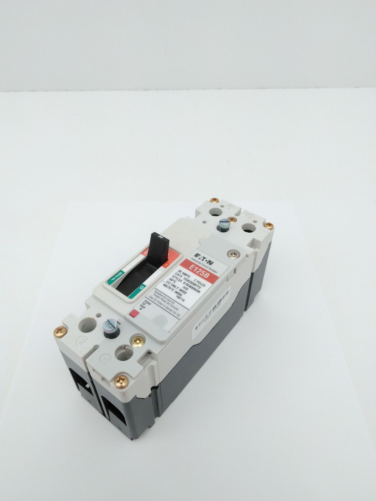 Eaton EGB2030FFG Circuit Breaker, 30A, 2P, E125B