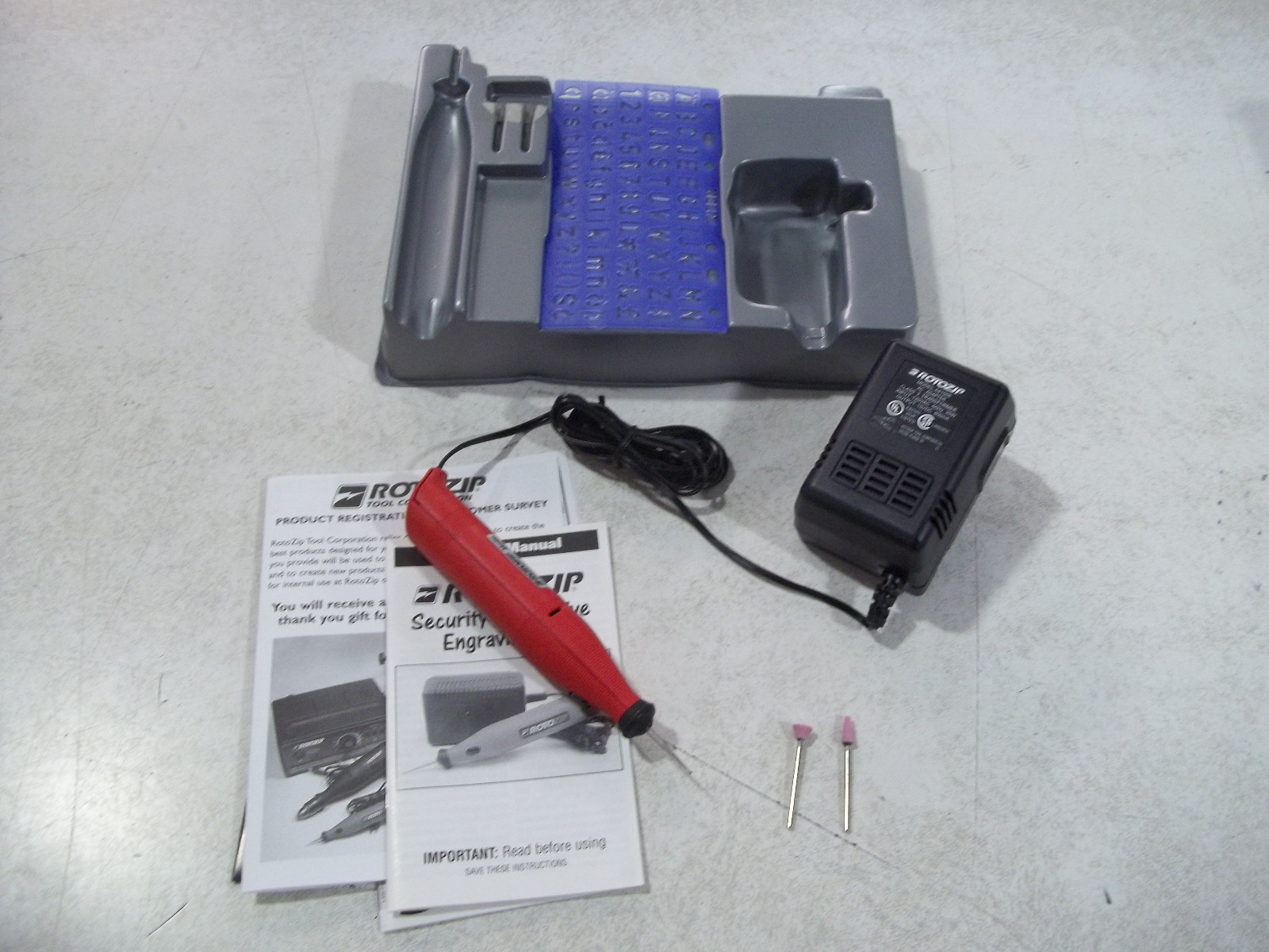 NEW Corded Electric RotoZip Security & Creativity Engraving Engraver Tool Kit