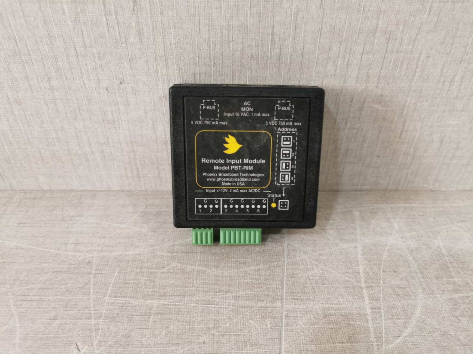 Phoenix Broadband Technologies PBT-RIM / PBT-RIM-1 Remote Input Module – NO BOX