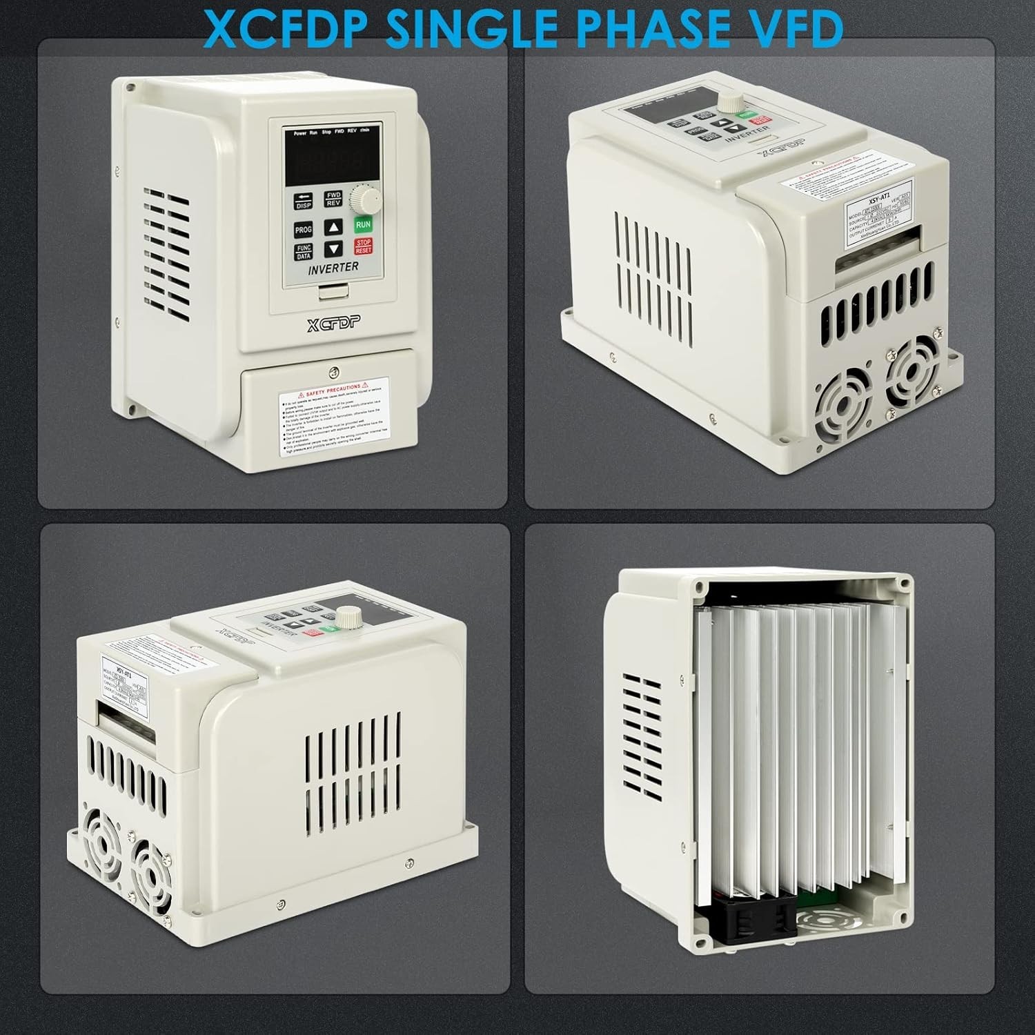 AC 220V/1.5Kw 2HP Variable Frequency Drive,8A VFD Inverter Single Phase to 3 Pha