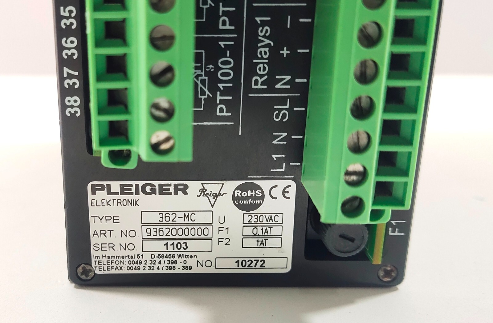 PLEIGER ELEKTRONIK 362-MC MULTI FUNCTION CONTROLLER 9362000000