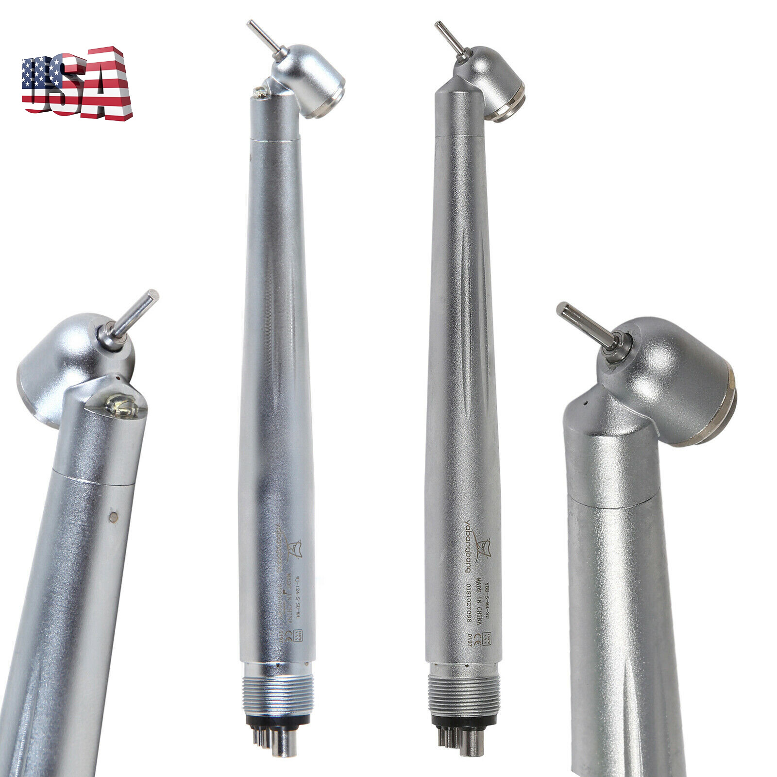 Dental 45° Degree Surgical High Speed (LED E-generator) Handpiece Push 4 Holes