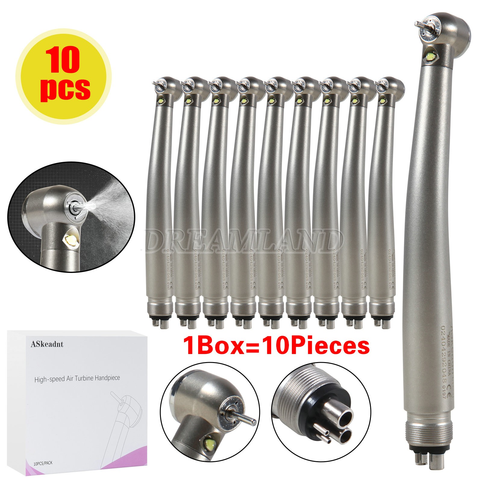 50 Dental Diamond Burs Tooth Drills Ball Round for High speed Handpiece Turbine