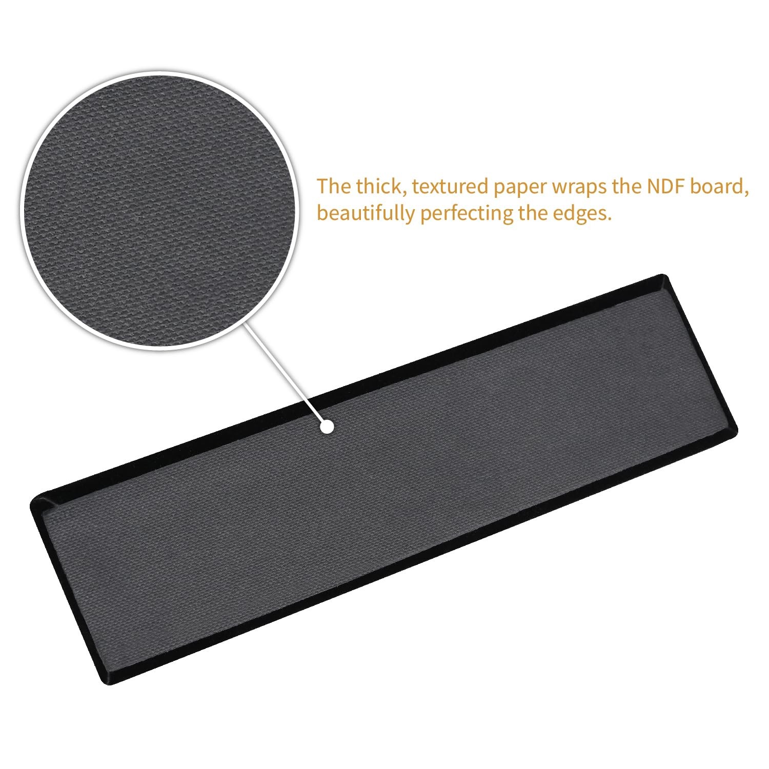 MOOCA 2 Pcs Set Ring Organizer for 8″W x 2 1/8″D x 2 1/2″H, 1) Black Velvet