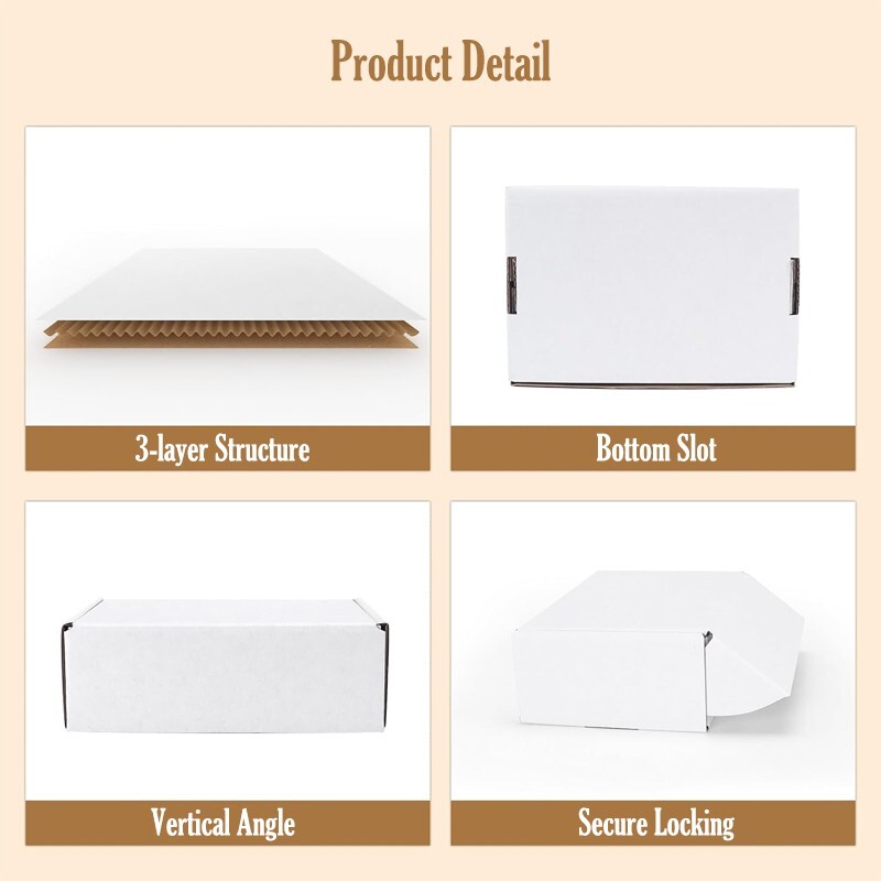 6x4x2 inch corrugated box – brown/white optional – Multifunctional packing case
