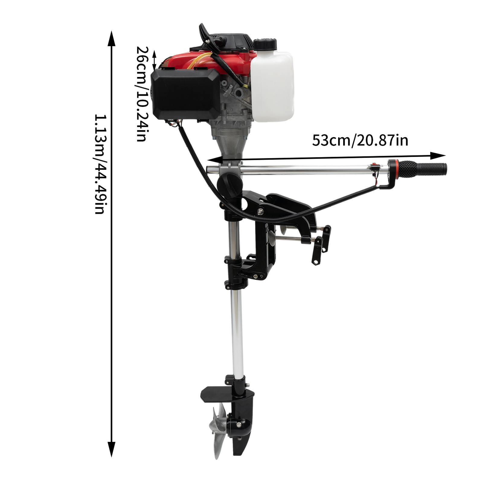 HANGKAI 4HP 4Stroke Heavy Duty Outboard Motor Boat Engine W/Air Cooling System