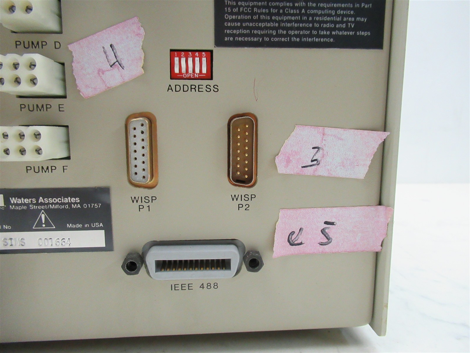 Millipore Waters System Interface Module SIM Laboratory Pump Unit