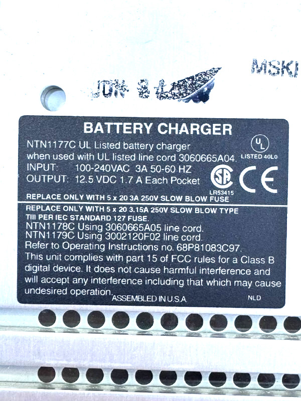 Motorola 6-Bay Radio Battery Charger NTN1177C