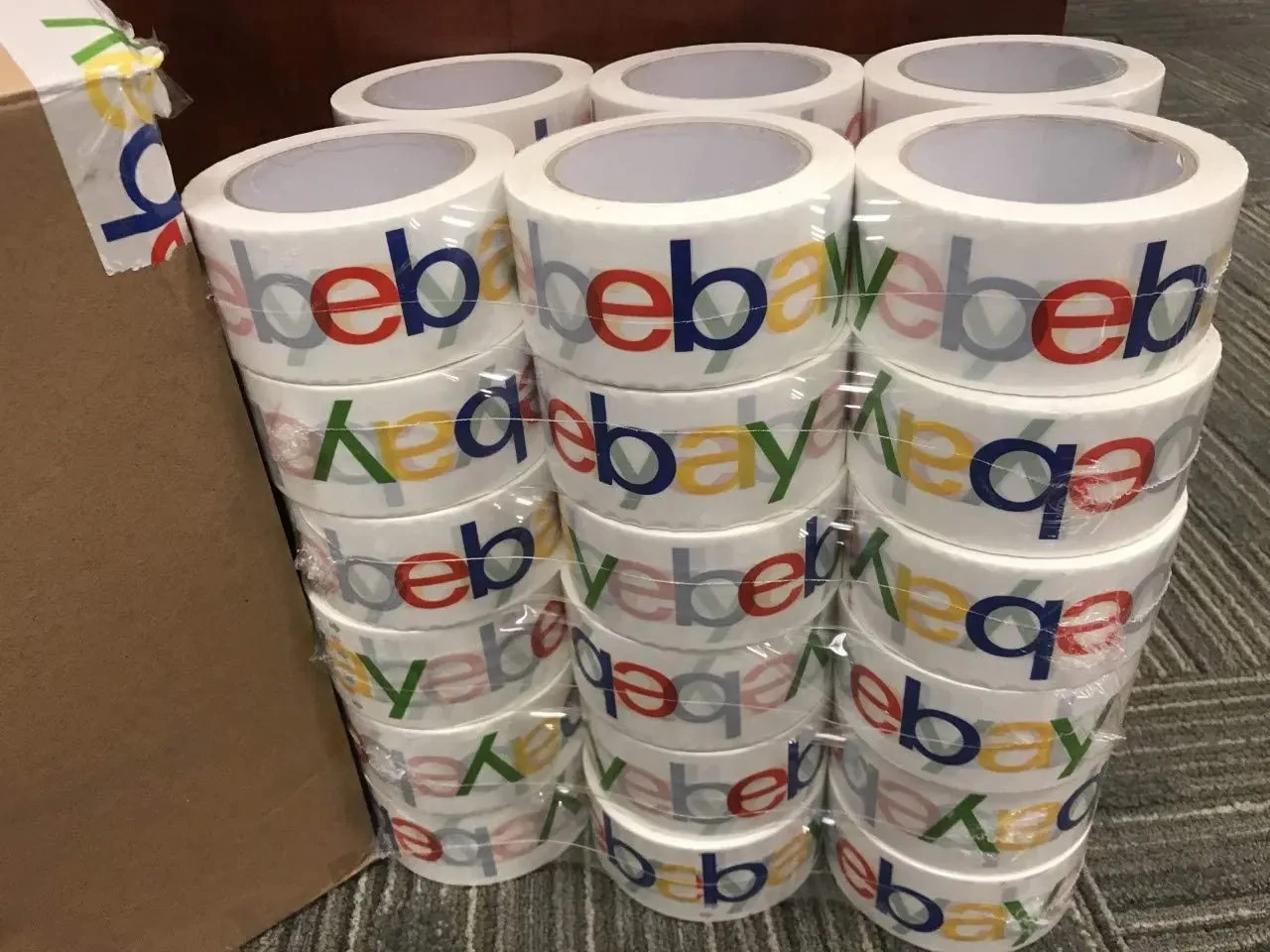 6 Rolls 2” x 75 Yards Branded Packing Tape Heavy Duty Shipping Packaging – Tape